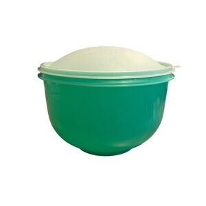 Vintage Tupperware Jadeite Green Lettuce Crisper with Dome Lid and Spike